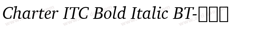 Charter ITC Bold Italic BT字体转换